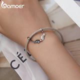 925 Silver Angel Wings Beads Safety Chain Charm for Bracelet Necklace