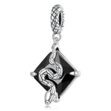 925 Silver Angel Wings Beads Safety Chain Charm for Bracelet Necklace