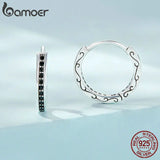 Bamoer Sterling Silver Zircon Ear Clips CZ Earrings