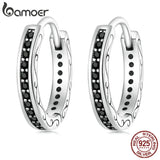 Bamoer Sterling Silver Zircon Ear Clips CZ Earrings