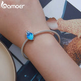 925 Silver Fish Scale Castle Bead Charm for Bracelet Bangle DIY Gift