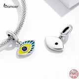 925 Sterling Silver Demon Eye Pendant Charms Bracelet Necklace Bangle