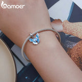 Silver Butterfly Moonstone Pendant for Jewelry Making