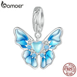 Silver Butterfly Moonstone Pendant for Jewelry Making