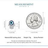 925 Silver Evil Eye Bead Charms Fatima's Hand Pendant DIY Jewelry