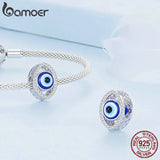 925 Silver Evil Eye Bead Charms Fatima's Hand Pendant DIY Jewelry