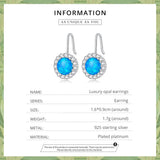 925 Silver Opal Piercing Earrings Wedding Gift BSE659