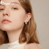 925 Silver Opal Piercing Earrings Wedding Gift BSE659
