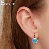 925 Silver Opal Piercing Earrings Wedding Gift BSE659