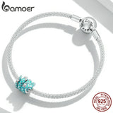 925 Silver Snake Charms for Bracelet Platinum Beads Jewelry
