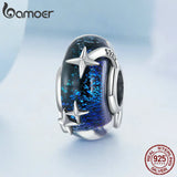 925 Silver Starry Glass Bead Space Galaxy Charm BSC682