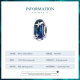 925 Silver Starry Glass Bead Space Galaxy Charm BSC682