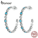 925 Silver Turquoise Devil's Eye Stud Earrings BSE754