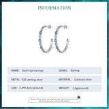 925 Silver Turquoise Devil's Eye Stud Earrings BSE754