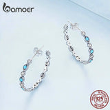 925 Silver Turquoise Devil's Eye Stud Earrings BSE754
