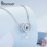 925 Silver Zircon Universe Planet Charms for Women DIY Jewelry