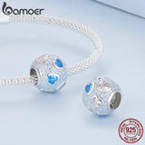 925 Silver Zircon Love Beads Heart Tassel Safety Chain Bracelet DIY