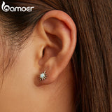 925 Silver Opal Star Stud Earrings Dainty Jewelry Engagement Gift
