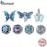 925 Silver Butterfly Collection Charms for DIY Bracelet & Bangle