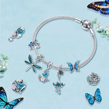 925 Silver Butterfly Collection Charms for DIY Bracelet & Bangle