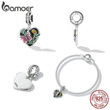 925 Silver Butterfly & Flower Spacer Beads for Women Bracelet Spring Charms