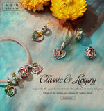 925 Silver Butterfly & Flower Spacer Beads for Women Bracelet Spring Charms