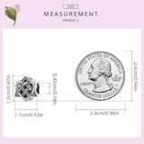 925 Silver Celtic Knot Heart Charm for Bracelet, Vintage Fine Jewelry