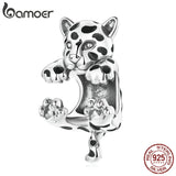 925 Silver Chinese Dragon Head Bracelet Charm Funny Lion Women Jewelry