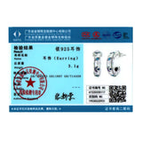 925 Silver Demon Eye Star Moon Earrings Zircon Ear Studs