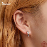 925 Silver Demon Eye Star Moon Earrings Zircon Ear Studs
