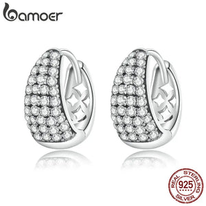 925 Silver Classic Ear Buckles for Women Wedding Earrings