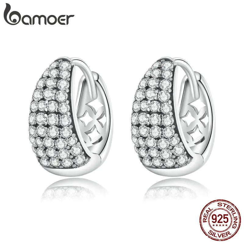 925 Silver Classic Ear Buckles for Women Wedding Earrings
