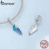 925 Silver Angel Wing Fish Pendant for DIY Jewelry