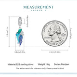 925 Silver Angel Wing Fish Pendant for DIY Jewelry