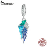 925 Silver Angel Wing Fish Pendant for DIY Jewelry