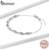 Sterling Silver Demon Eye Bracelet Crystal Silver Female Bracelet Jewelry Gift