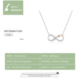 925 Silver Infinity Colorful Rose Necklace Wedding Jewelry 40-45cm