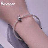 925 Silver Baby Footprint Bead for Women Bracelet & Necklace DIY