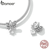 925 Sterling Silver Lace Bow Charm for Women DIY Bracelet & Bangle