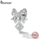 925 Sterling Silver Lace Bow Charm for Women DIY Bracelet & Bangle