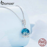 925 Silver Dark Crystal Ball Bead Charm for Bracelet Necklace BSC735
