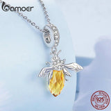 925 Silver Bee Charm Zircon Pendant for DIY Bracelet Necklace
