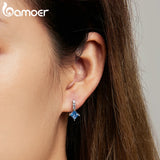 925 Silver Zircon Ear Clip Women Earrings Bridal Jewelry Gift