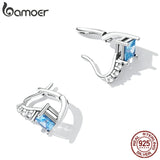 925 Silver Zircon Ear Clip Women Earrings Bridal Jewelry Gift