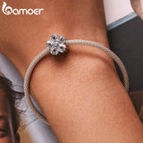 925 Silver Butterfly Charm fits Snake Bracelet Flower Bead Jewelry