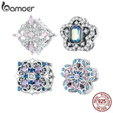 925 Silver Butterfly Charm fits Snake Bracelet Flower Bead Jewelry