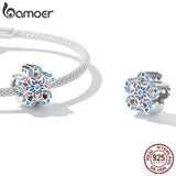 925 Silver Butterfly Charm fits Snake Bracelet Flower Bead Jewelry