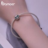 925 Silver Green Spinel Kitty Bead Bracelet BSC834