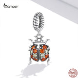 925 Silver Ladybug Pendant Charm for DIY Bracelet Necklace S925 Jewelry