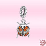 925 Silver Ladybug Pendant Charm for DIY Bracelet Necklace S925 Jewelry
